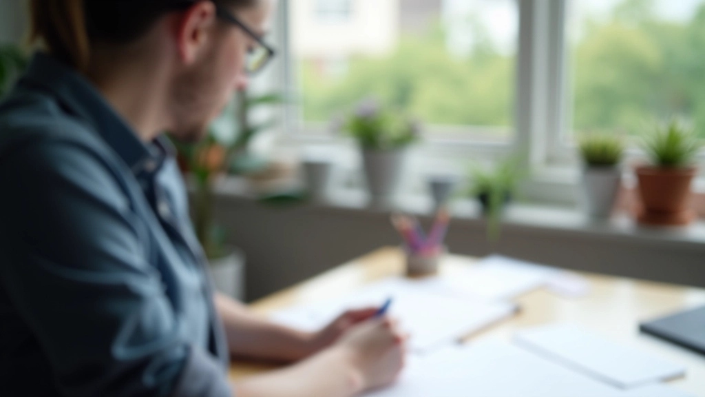 Person sketching mind map diagram on paper with colored pencils and coffee nearby